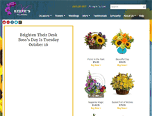 Tablet Screenshot of keefesflowers.com